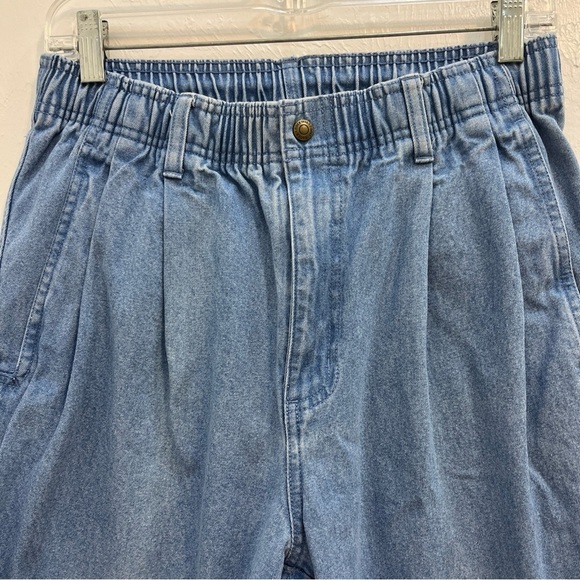 Vintage Eddie Bauer Men Blue Relaxed Fit Jeans Elastic waist - Picture 2 of 12